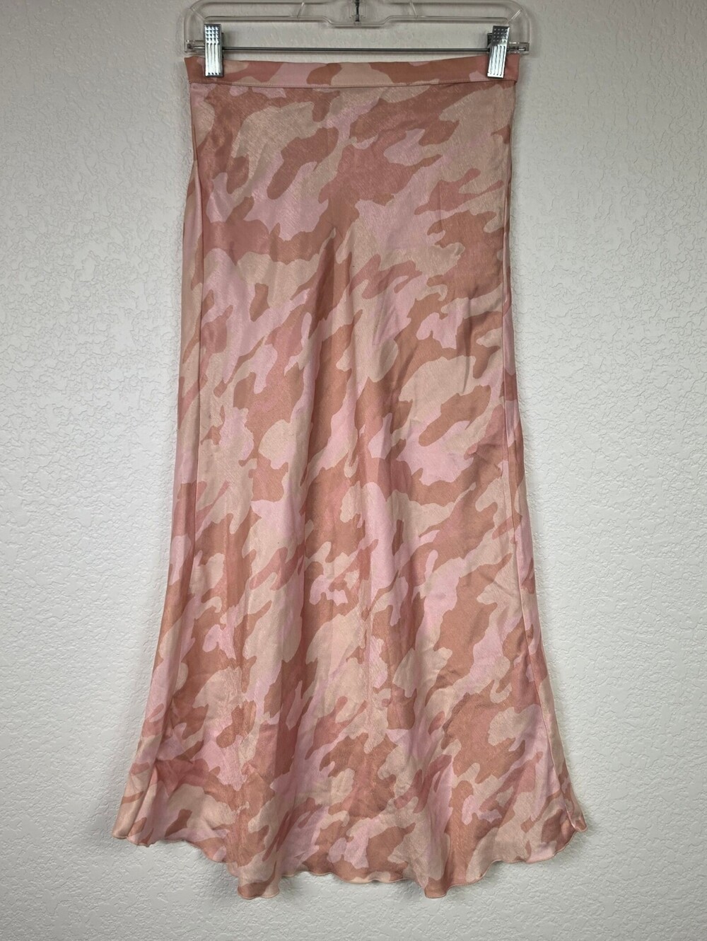 Free People Pink Cream Tan Camo XS Skirt